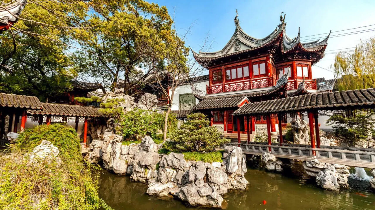 Pavilions and rockeries in the Yu Garden, Shanghai