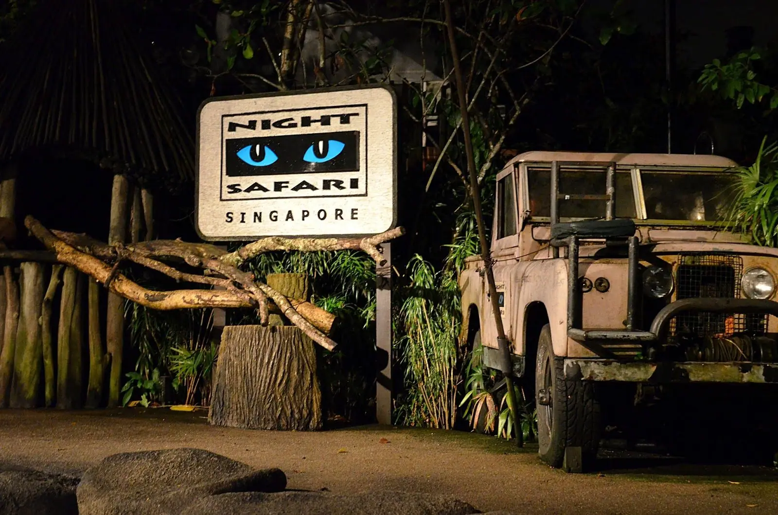 The entrance to Night Safari in Singapore, a common shore stop